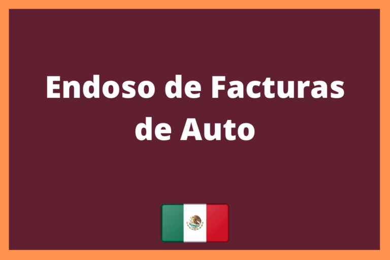 Endoso de Facturas de Auto